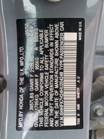 2017 HONDA CIVIC LX - SHHFK7H24HU204248