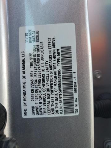 2021 HONDA PILOT EXL - 5FNYF5H55MB018905
