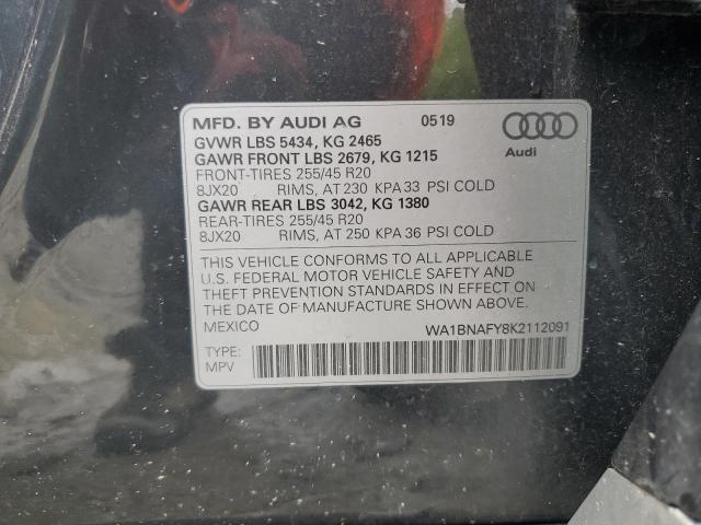 VIN WA1BNAFY8K2112091 2019 Audi Q5, Premium Plus no.13