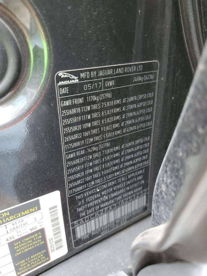 SADCK2FX3JA251232 2018 Jaguar F-Pace Prestige