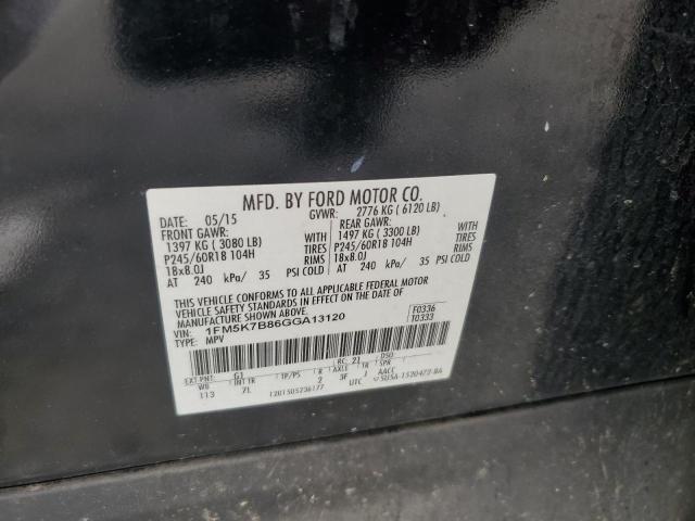 2016 FORD EXPLORER - 1FM5K7B86GGA13120