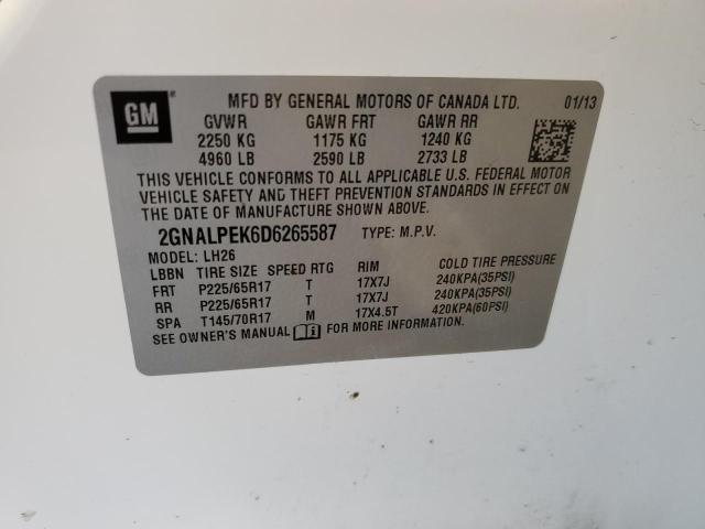 2GNALPEK6D6265587 2013 Chevrolet Equinox Lt