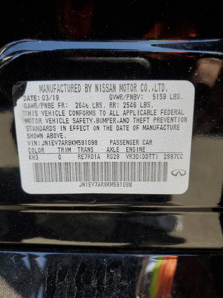 JN1EV7AR9KM591098 2019 Infiniti Q50 Luxe