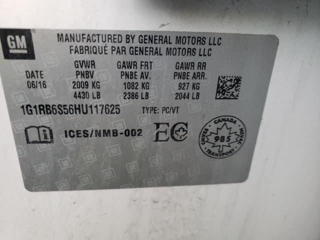 2017 CHEVROLET VOLT PREMI - 1G1RB6S56HU117625