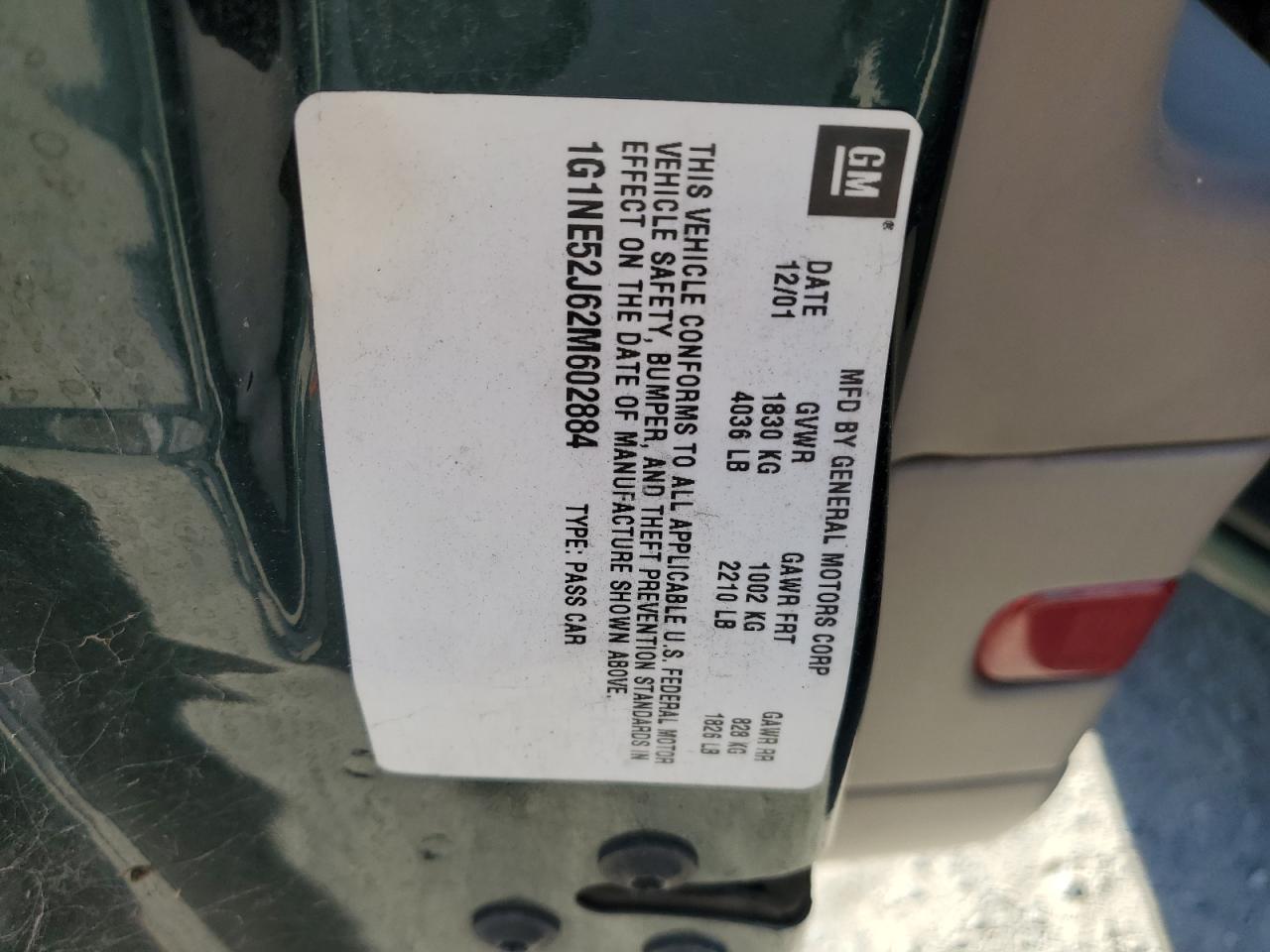 1G1NE52J62M602884 2002 Chevrolet Malibu Ls