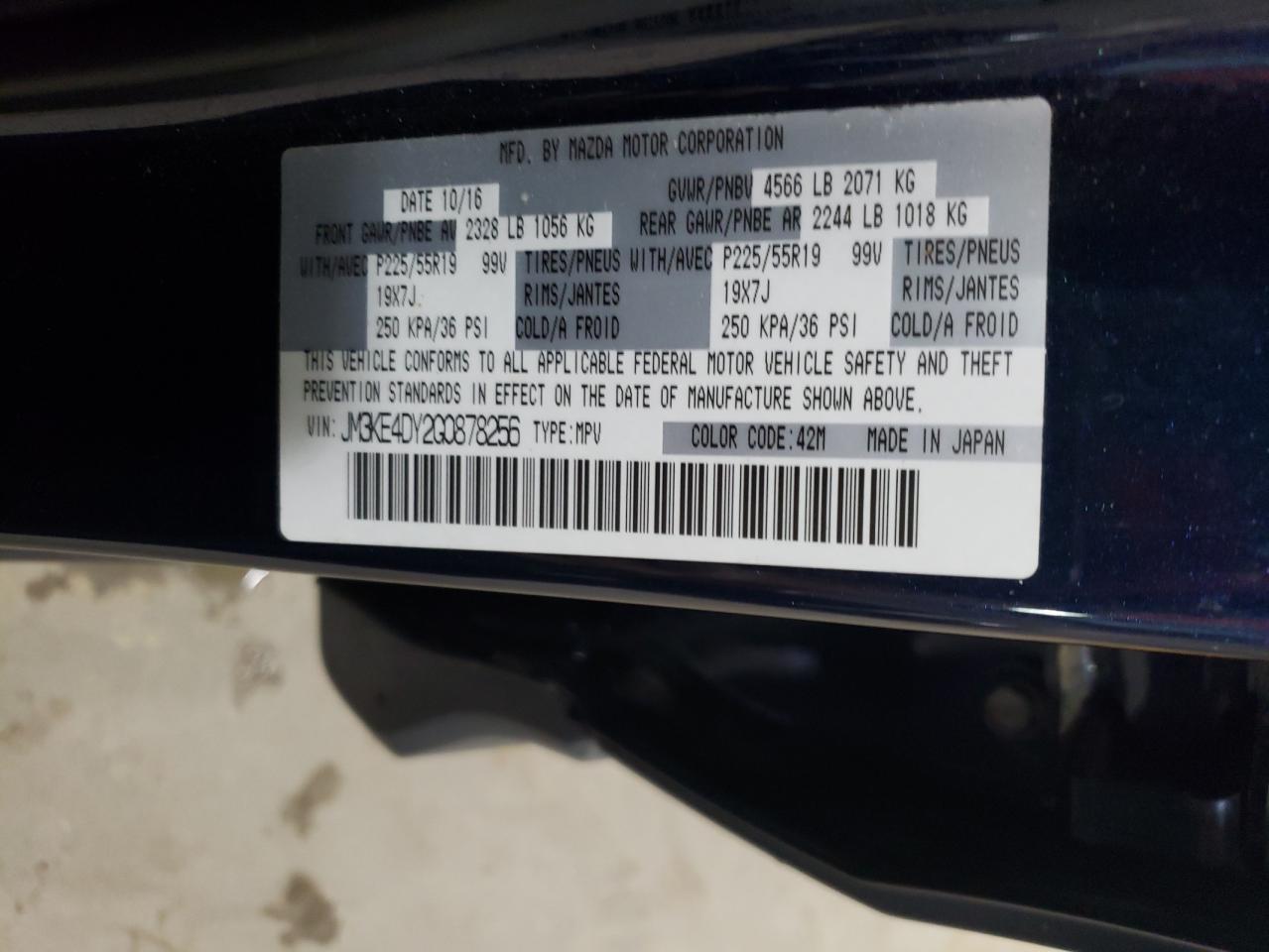 JM3KE4DY2G0878256 2016 Mazda Cx-5 Gt