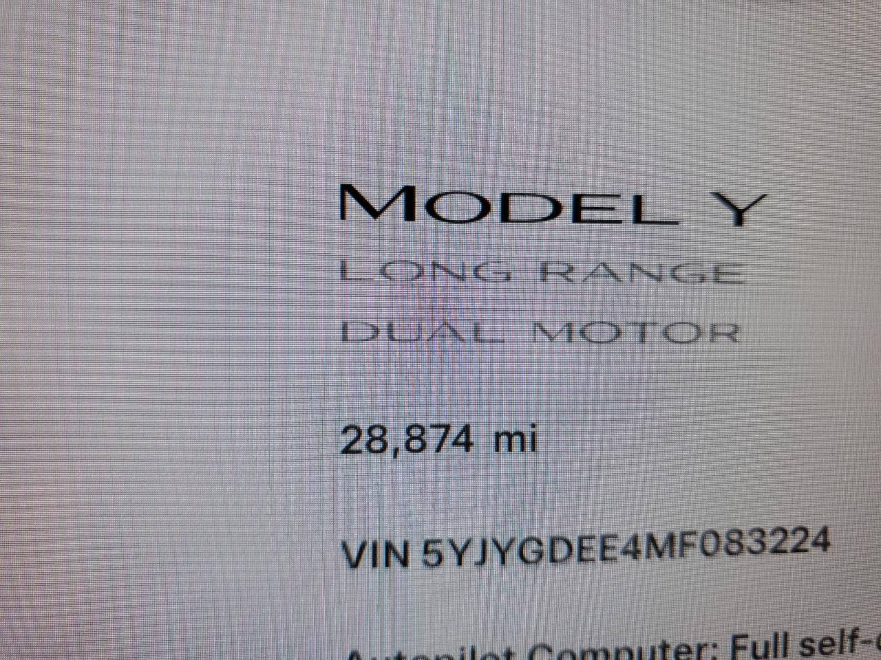 5YJYGDEE4MF083224 2021 Tesla Model Y