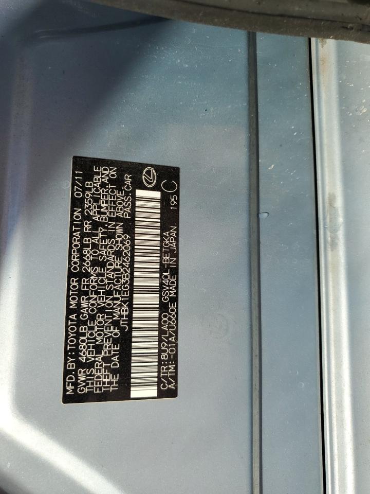 JTHBK1EG3B2462069 2011 Lexus Es 350