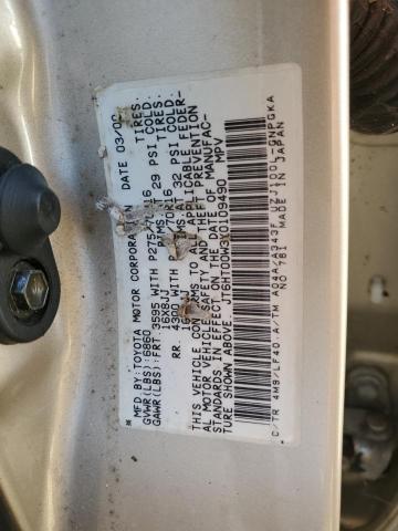 2000 Lexus Lx 470 VIN: JT6HT00W3Y0109490 Lot: 61433184