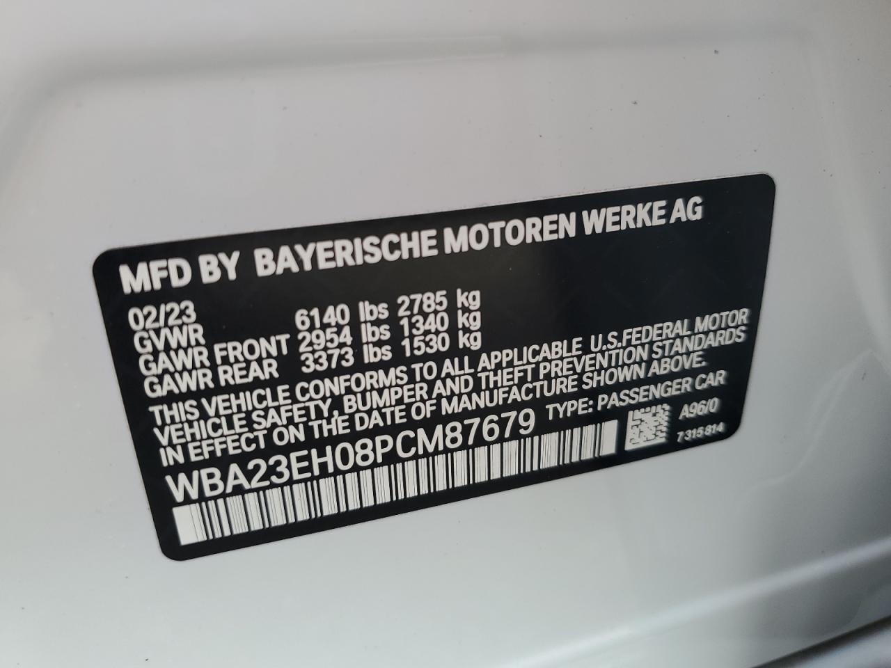 WBA23EH08PCM87679 2023 BMW 740 I
