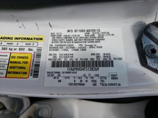 VIN 1FA6P0HD4F5128269 2015 Ford Fusion, SE no.12