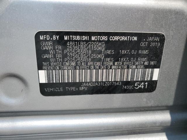 2020 MITSUBISHI OUTLANDER - JA4AD2A31LZ017543