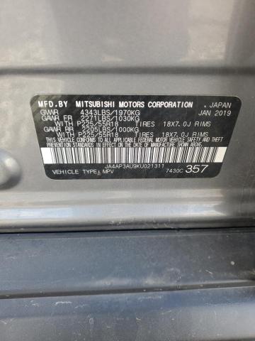 2019 Mitsubishi Outlander Sport Es VIN: JA4AP3AU9KU021311 Lot: 60896104