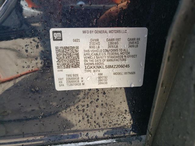 2021 GMC Acadia Sle VIN: 1GKKNKLS8MZ206045 Lot: 62020094