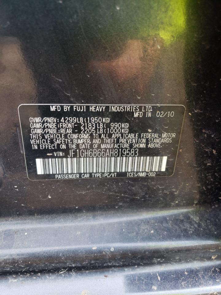JF1GH6B66AH819583 2010 Subaru Impreza 2.5I Premium