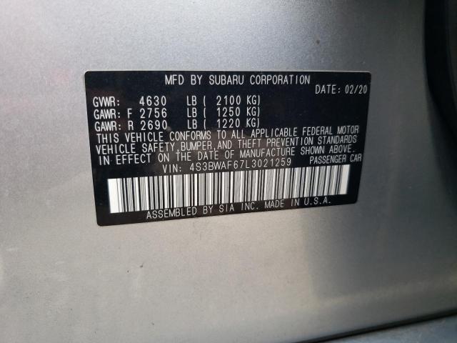 2020 SUBARU LEGACY SPO 4S3BWAF67L3021259