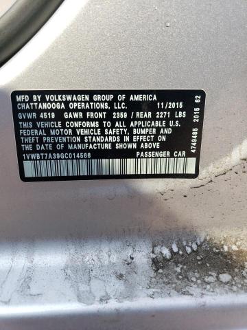 2016 VOLKSWAGEN PASSAT SE - 1VWBT7A39GC014566