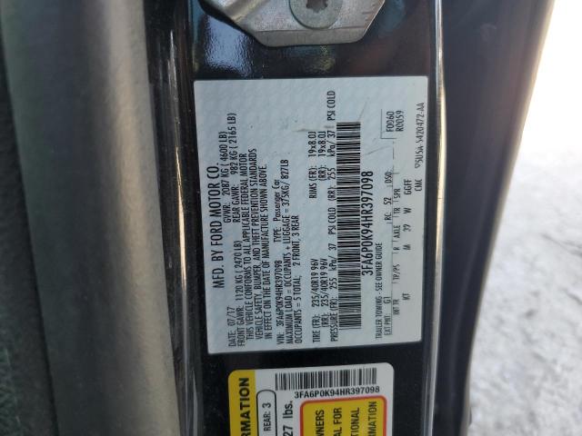 2017 FORD FUSION TIT - 3FA6P0K94HR397098