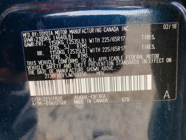2018 TOYOTA RAV4 LE - 2T3BFREV1JW760256