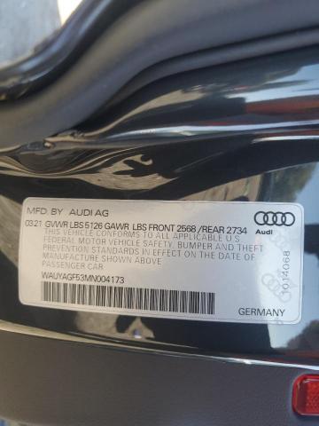 2021 AUDI A5 PRESTIG WAUYAGF53MN004173