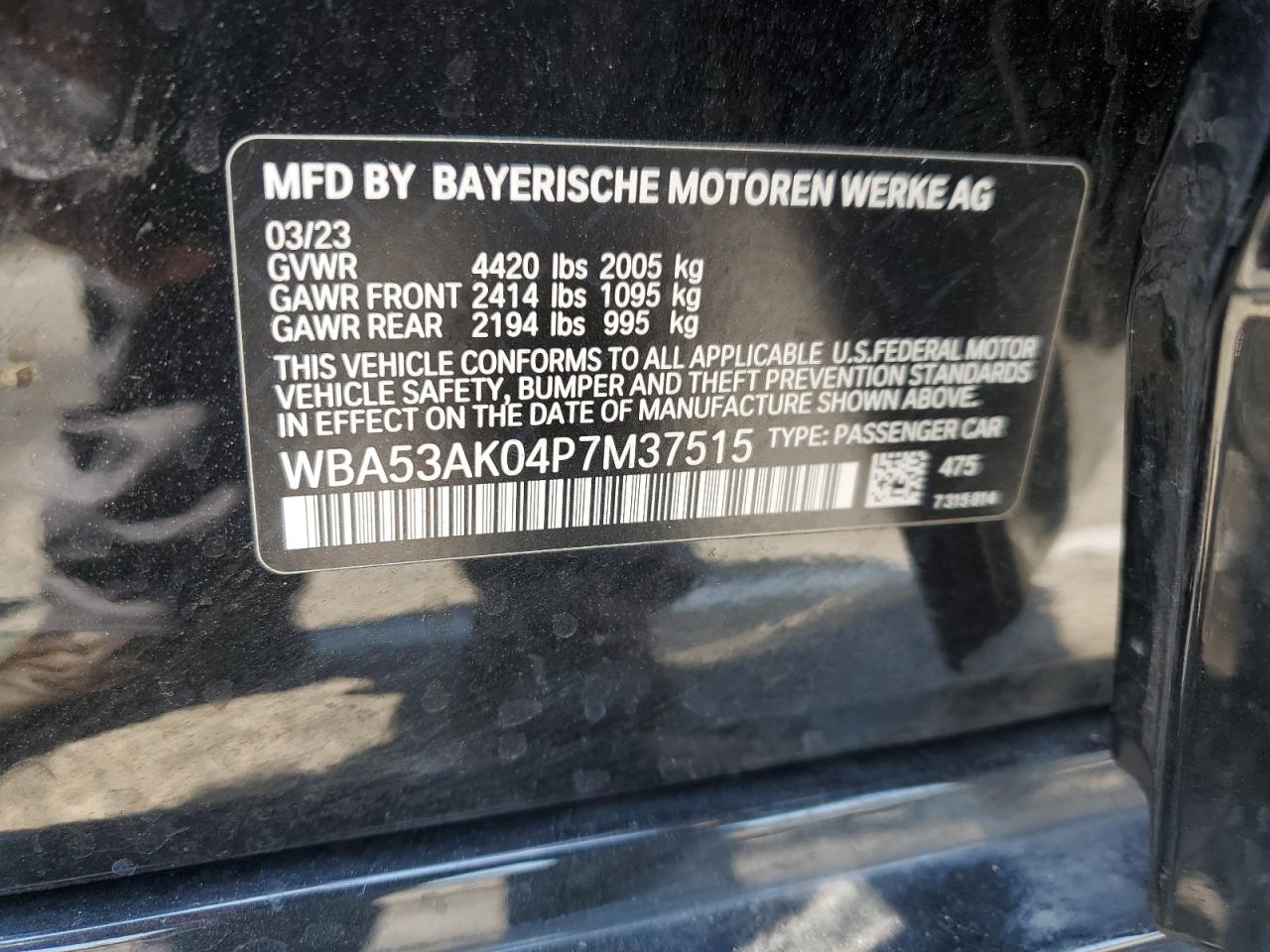 WBA53AK04P7M37515 2023 BMW 228I