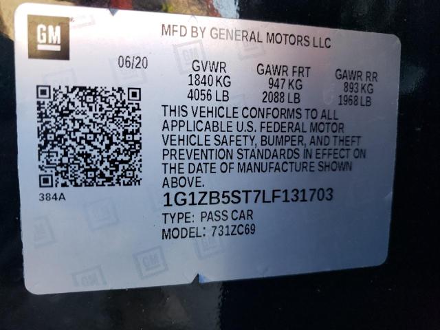 2020 CHEVROLET MALIBU LS - 1G1ZB5ST7LF131703