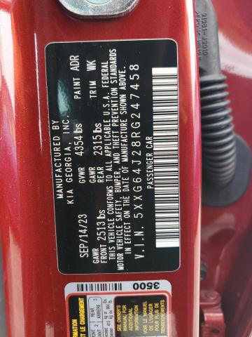 2024 Kia K5 Gt Line VIN: 5XXG64J28RG247458 Lot: 62452764