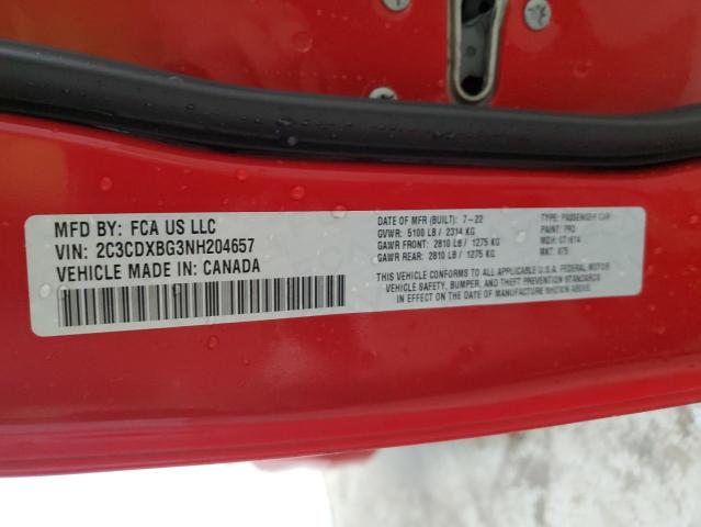 2C3CDXBG3NH204657 2022 DODGE CHARGER - Image 12