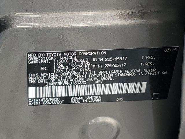 2015 TOYOTA RAV4 LE - JTMBFREV9FD130330
