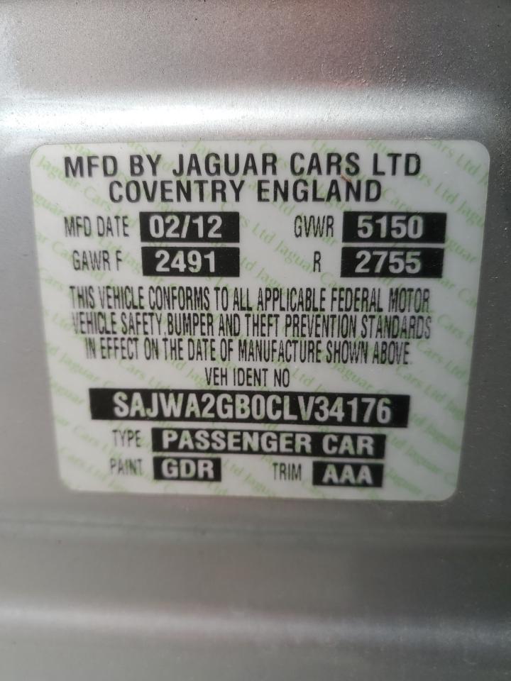 SAJWA2GB0CLV34176 2012 Jaguar Xjl