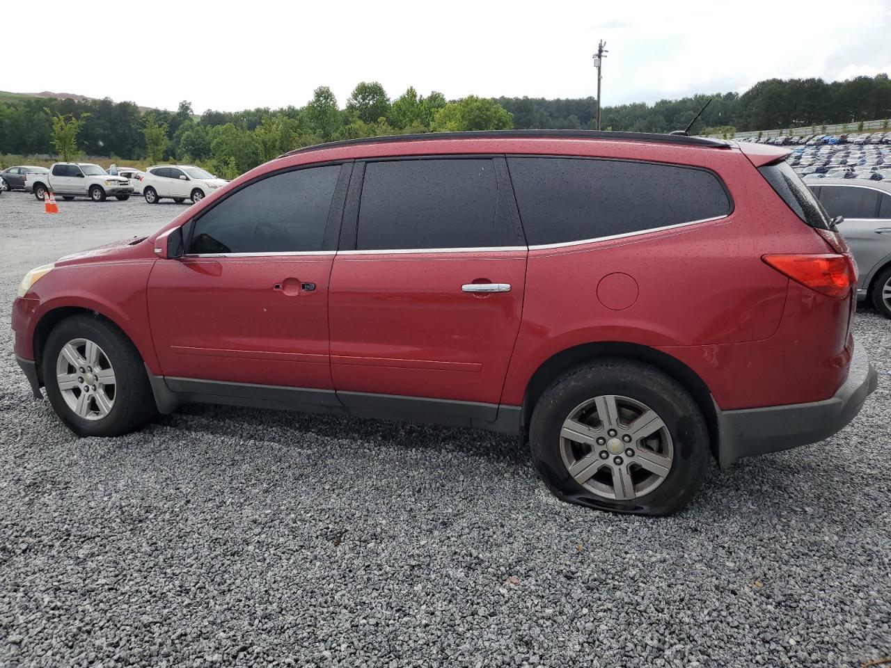 CHEVROLET TRAVERSE 2 2012 red  gas 1GNKRGED2CJ163385 photo #3