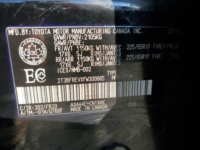 2015 TOYOTA RAV4 LE - 2T3BFREVXFW300665