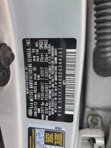 2013 Kia Sorento Lx VIN: 5XYKT3A68DG344261 Lot: 61946864