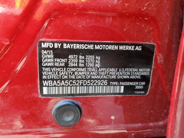 VIN WBA5A5C52FD522926 2015 BMW 5 Series, 528 I no.12