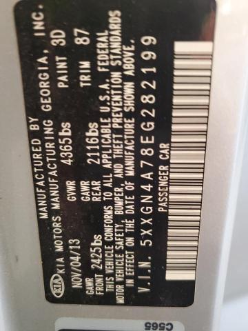 2014 Kia Optima Ex VIN: 5XXGN4A78EG282199 Lot: 61529314