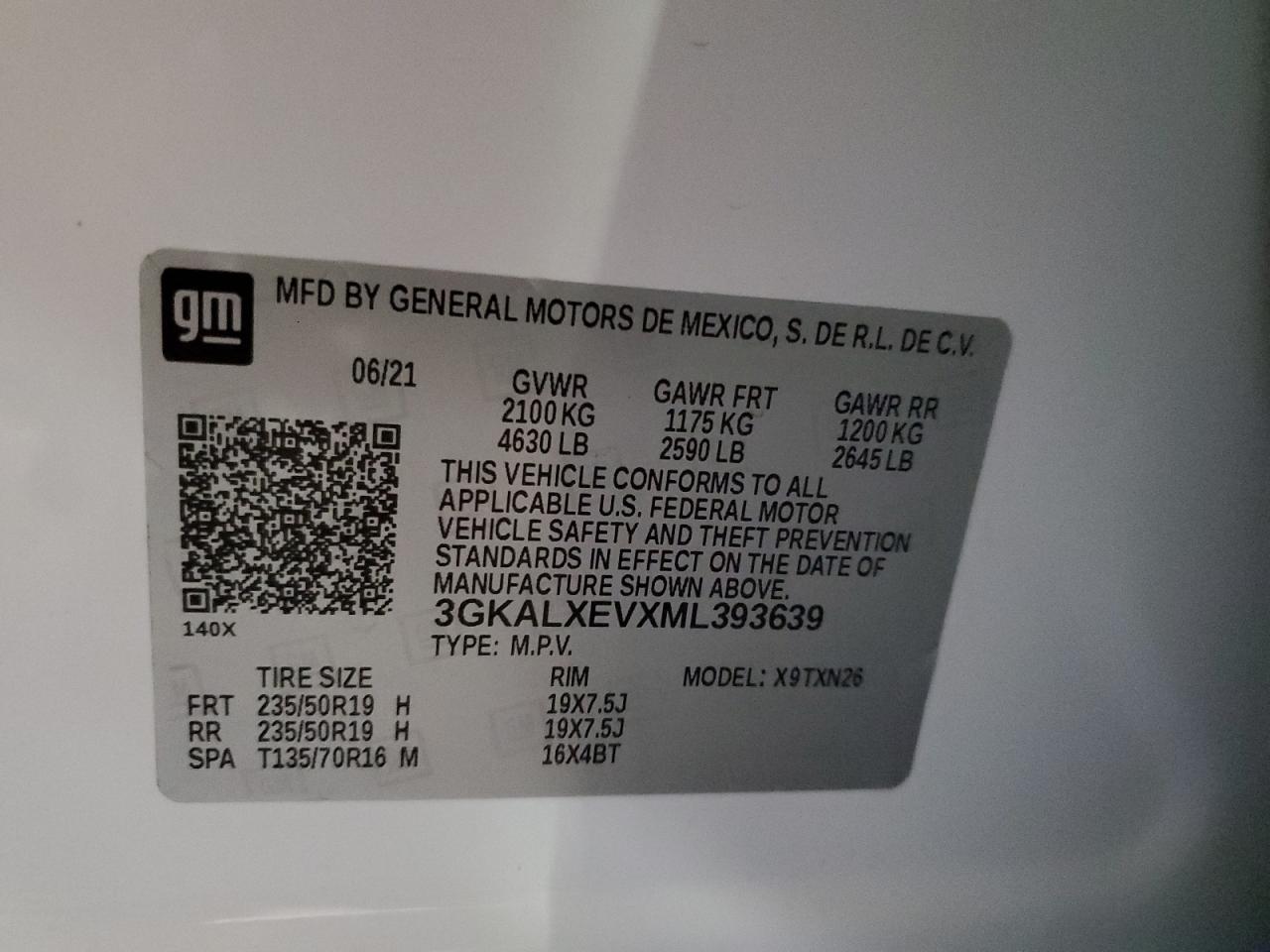 3GKALXEVXML393639 2021 GMC Terrain Denali