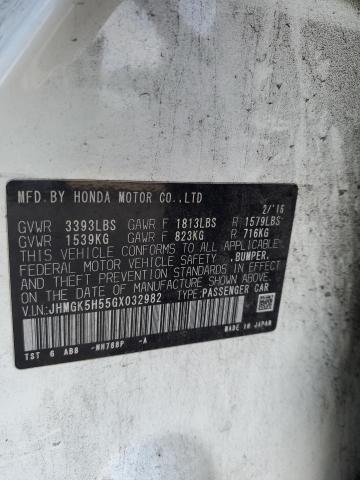 2016 Honda Fit Lx VIN: JHMGK5H55GX032982 Lot: 63150294