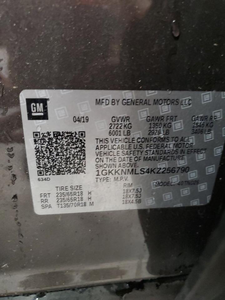 1GKKNMLS4KZ256790 2019 GMC Acadia Slt-1