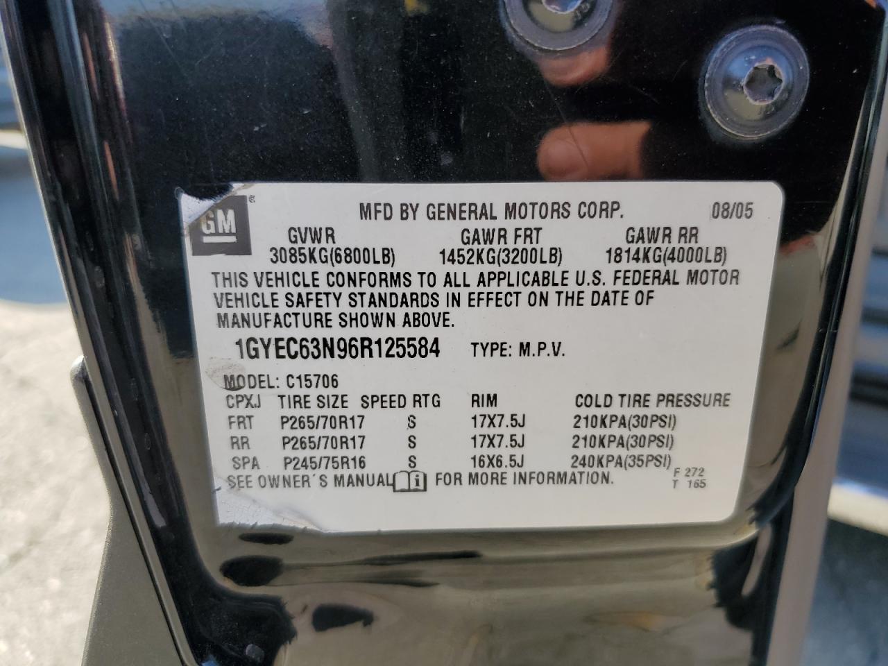 1GYEC63N96R125584 2006 Cadillac Escalade Luxury