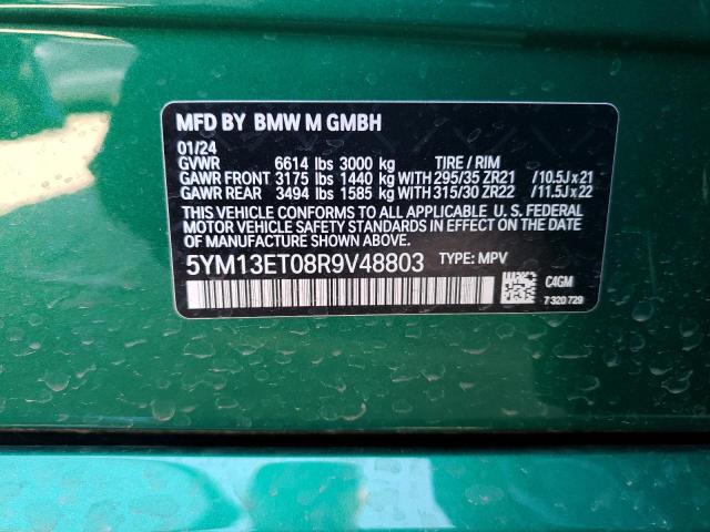 VIN 5YM13ET08R9V48803 2024 BMW X5, M Competition no.13