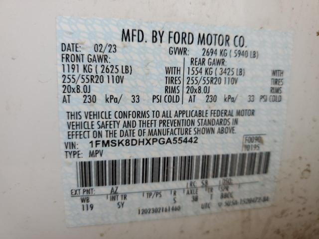 2023 FORD EXPLORER X - 1FMSK8DHXPGA55442