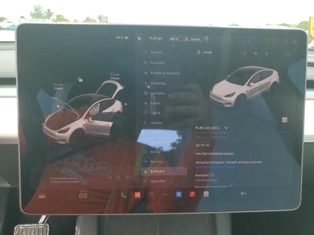 2022 Tesla Model Y VIN: 7SAYGDEE6NF320381 Lot: 61138114