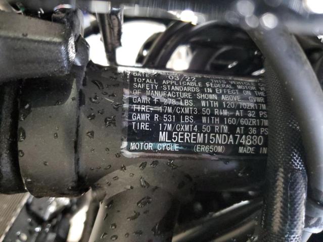 2022 KAWASAKI ER650 M - ML5EREM15NDA74880