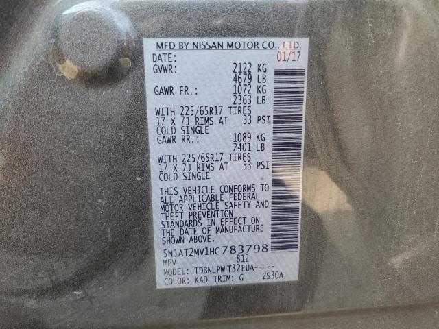 2017 NISSAN ROGUE SV - 5N1AT2MV1HC783798