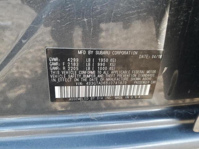 2018 Subaru Impreza Premium Plus VIN: 4S3GTAD65J3741870 Lot: 63233534