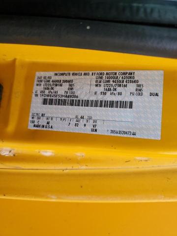 2003 Ford Econoline E450 Super Duty Cutaway Van VIN: 1FDWE45F53HA89386 Lot: 61802314