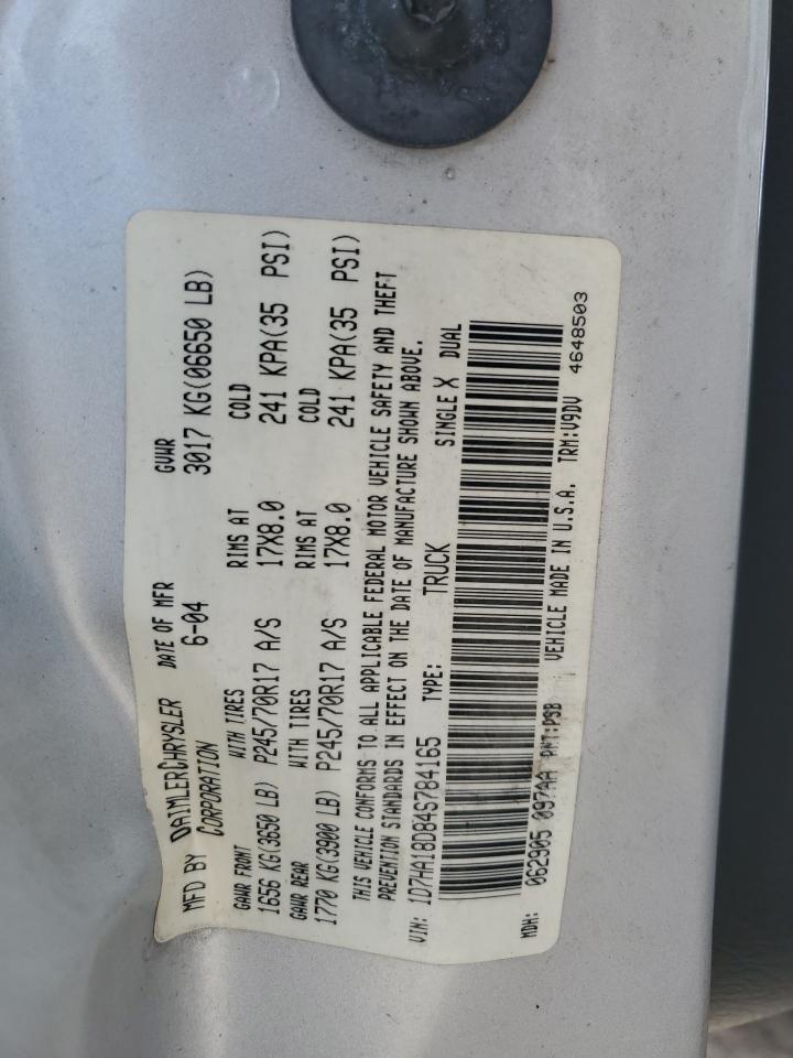 1D7HA18D84S784165 2004 Dodge Ram 1500 St