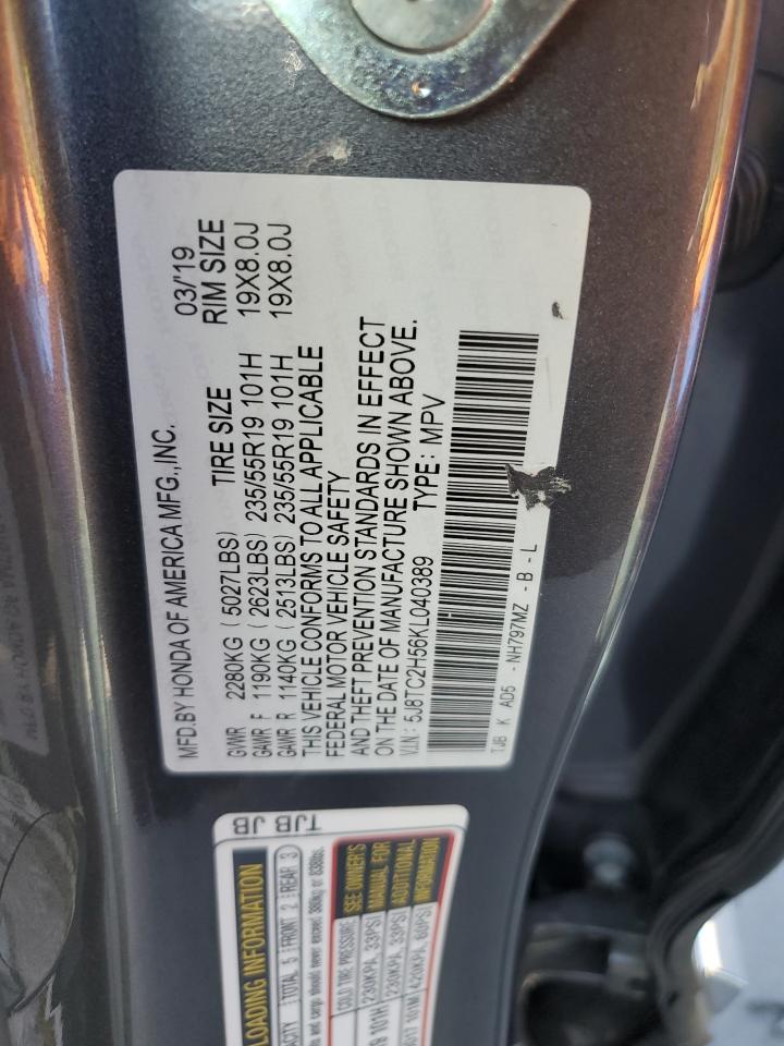 5J8TC2H56KL040389 2019 Acura Rdx Technology