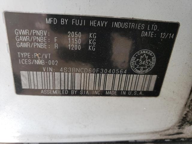 2015 SUBARU LEGACY 2.5 - 4S3BNCD60F3040564