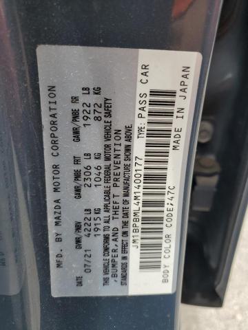 2021 Mazda 3 Premium VIN: JM1BPBML4M1400177 Lot: 62633314